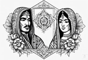 Antonio and Guadalupe names tattoo idea