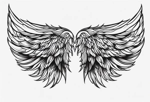 Dark half angel wing tattoo idea