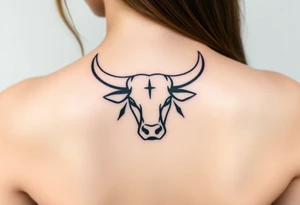 Symbol for complete surrender to master bull tattoo idea