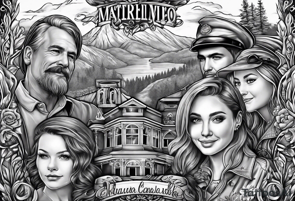 Family memorial tattoo idea