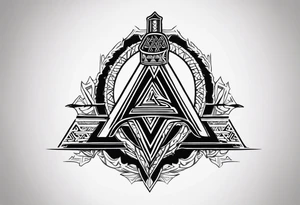 Valhalla 
valknut sword axe tattoo idea