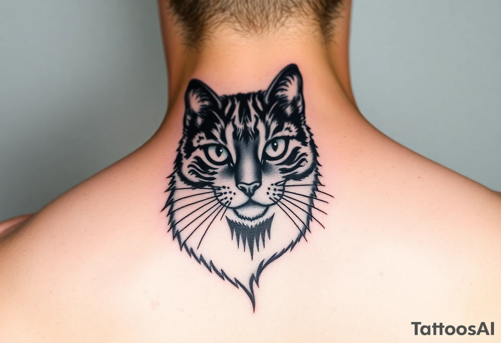 black cat tattoo idea