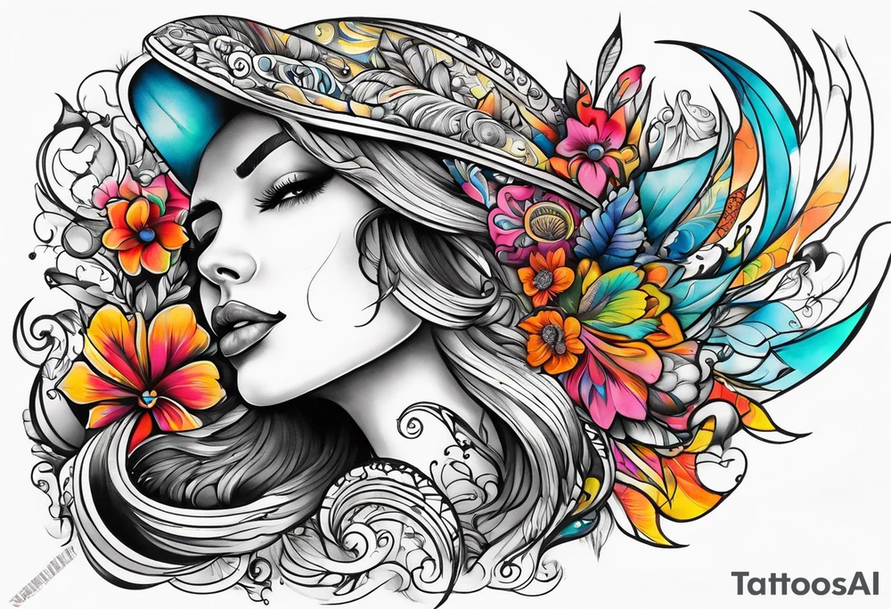 Half sleeve design tattoo idea