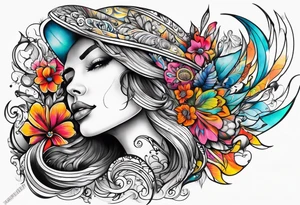 Half sleeve design tattoo idea