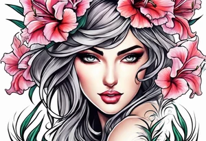 gladiolus design tattoo idea