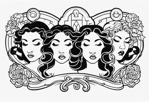 hear no evil, see no evil, speak no evil medusa tattoo idea