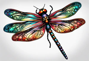 Mechanical dragonfly tattoo idea