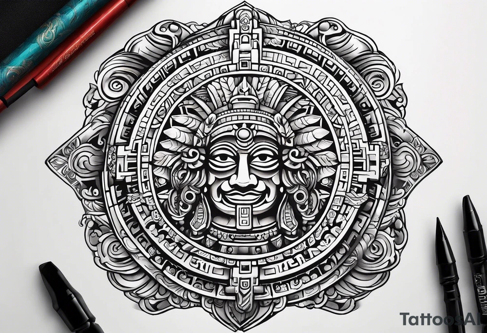 Mayan calendar tattoo idea