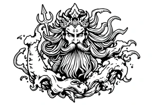 god of sea tattoo idea