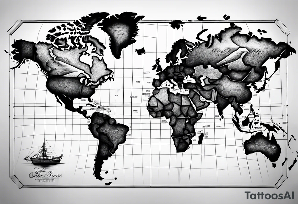 map tattoo idea