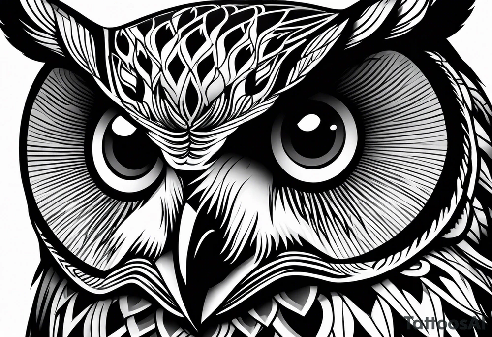Owl eyes tattoo idea