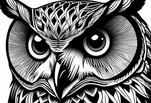 Owl eyes tattoo idea