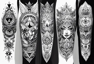 empowerment symbols on arm tattoo idea