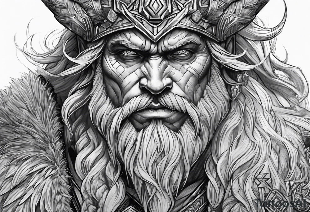 Frost giant, throne, king,  kingdom tattoo idea
