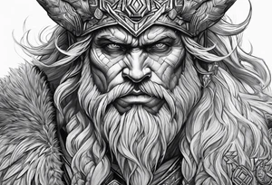 Frost giant, throne, king,  kingdom tattoo idea