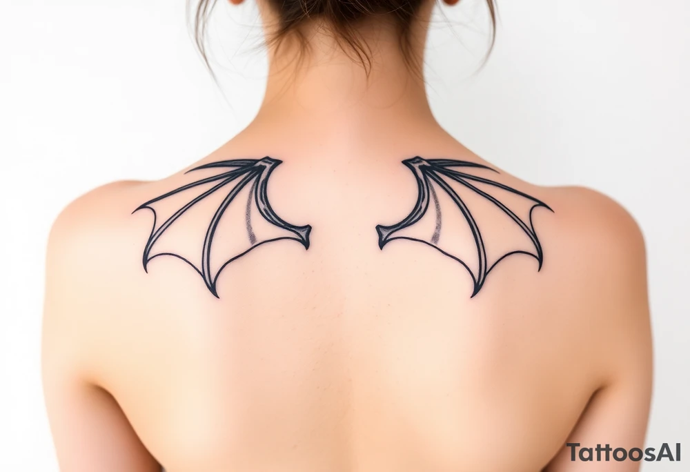 Dragon wings tattoo idea