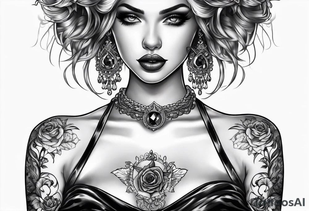 Satanic tramp stamp tattoo idea