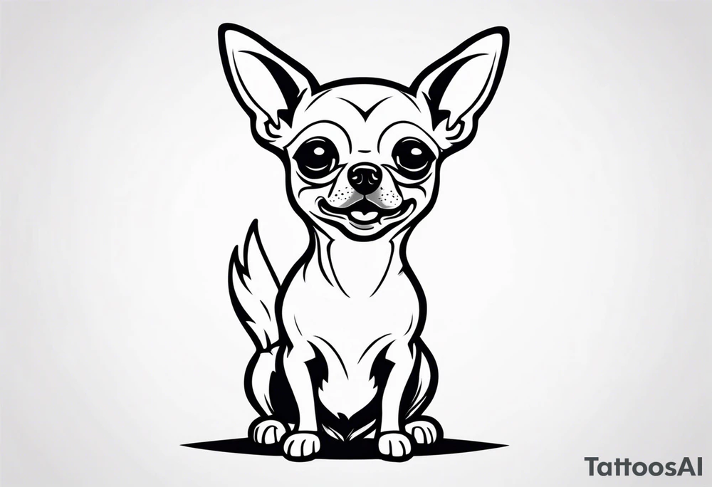 Funny chihuahua tattoo idea