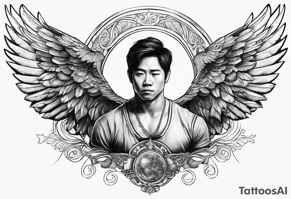 Glenn with wings tattoo idea
