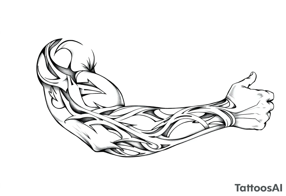 Tribal Sicilian sleeve tattoo idea