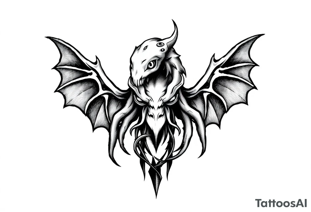 anthropomofic monster tattoo idea