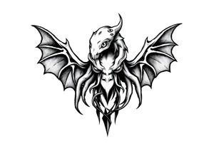 anthropomofic monster tattoo idea