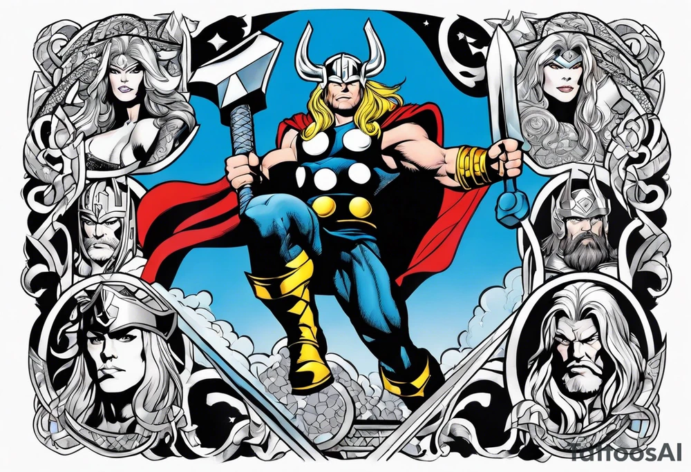 The Mighty Thor from the 1980's comics tattoo idea