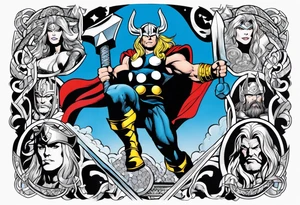 The Mighty Thor from the 1980's comics tattoo idea