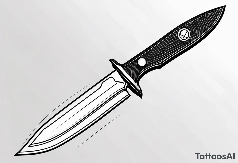 knife sketch tattoo idea