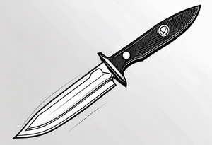 knife sketch tattoo idea