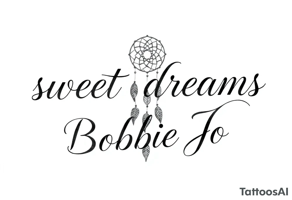 sweet dreams Bobbie Jo with dream catcher tattoo idea