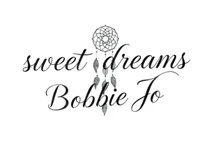 sweet dreams Bobbie Jo with dream catcher tattoo idea