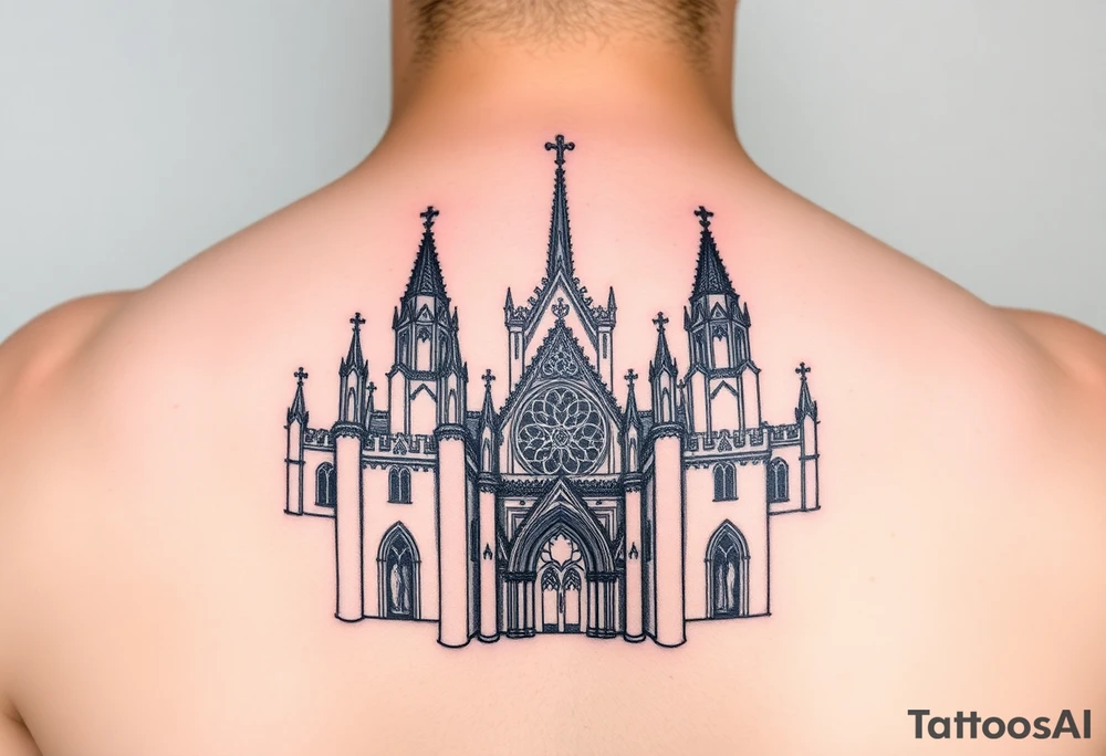 Gothic cathedral tattoo idea