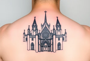 Gothic cathedral tattoo idea