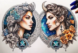 gemini, capricorn, cancer tattoo idea