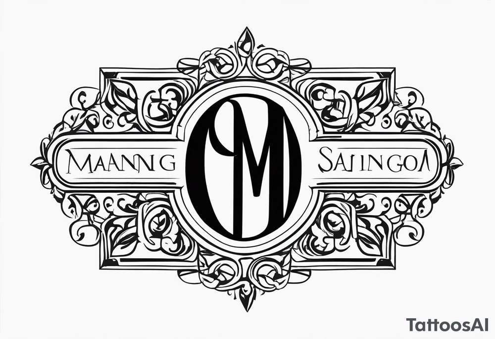 manning in monogram tattoo idea