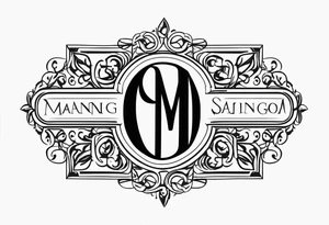 manning in monogram tattoo idea