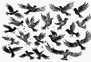 jigsaw puzzle piece with birds flying from it tattoo idea