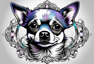 Chihuahua blue merle tattoo idea