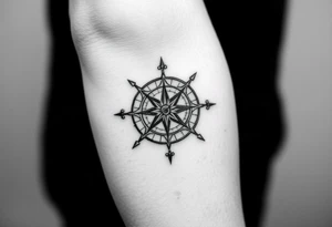 Compass web tattoo idea