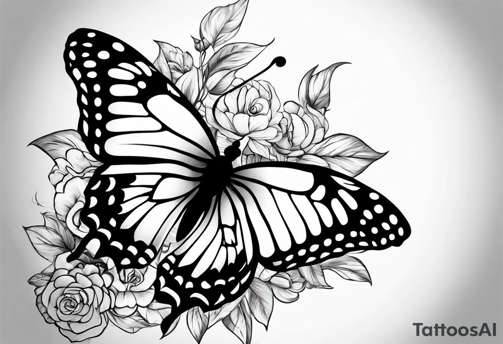 book butterfly tattoo idea