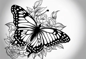 book butterfly tattoo idea