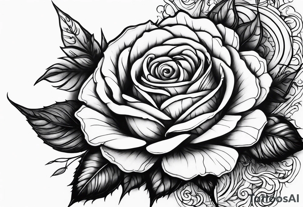Arm, rose, thorns tattoo idea