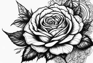 Arm, rose, thorns tattoo idea