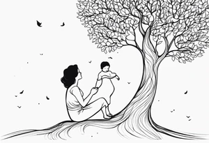 Motherhood tree tattoo idea