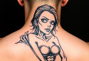 Zombie pinup girl tattoo idea