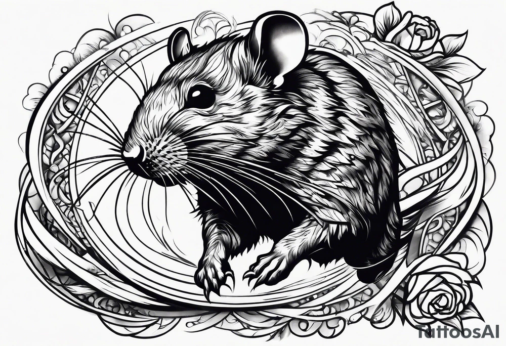 Rat running tattoo idea