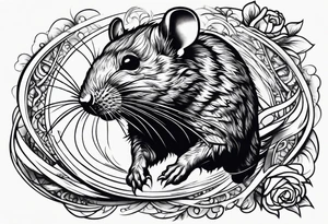 Rat running tattoo idea