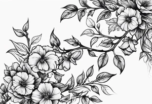 Vines branches tattoo idea