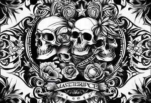 punk rock pattern tattoo idea